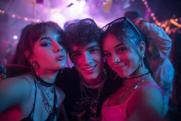 Teenagers and Young Adults Partying Together in a Pub or Nightclub on a Saturday Night