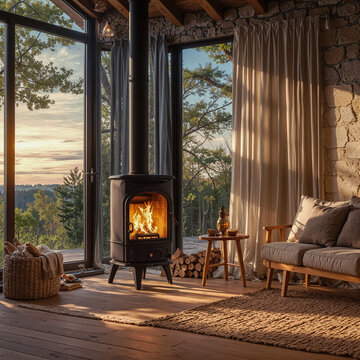 fireplace in the living room