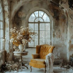 Background vintage wedding generative AI