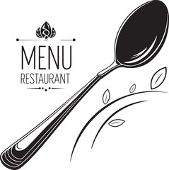 Restaurant Menu Silhouette Vector