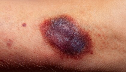 Fototapeta premium detailed close up of bruised skin texture
