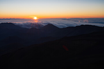 Sunrise am Haleakalā auf Maui, Hawaii