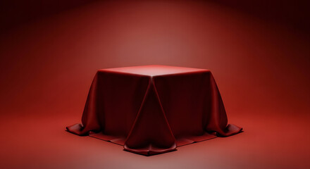 Mysterious Object Covered with Red Fabric