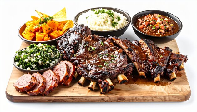 Asado Platter with Grilled Meat and Vegetables

