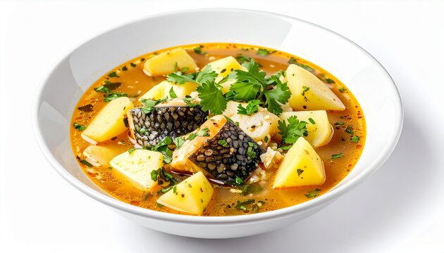 Caldillo de congrio Chilean eel soup with potatoes and herbs