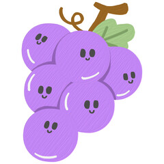 oil paint cute Grape