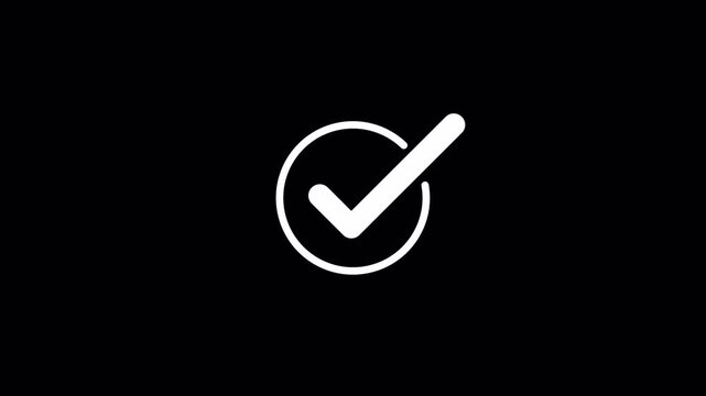 Green Check Mark Motion Graphic Animation: Smooth Success Confirmation, Approval Icon for Websites, Mobile Apps, and Tutorials