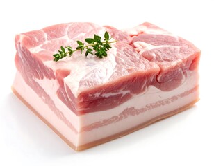 Fresh pork belly, isolated