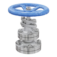 Large steel industrial shut-off valve