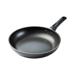 Black frying pan isolated on transparent background