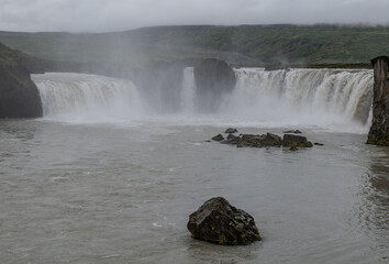 The waterfall Godafoss in Iceland