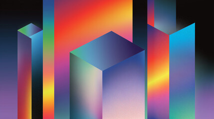 Abstract geometric poster. Geometric graphic design background. Digital illustration.