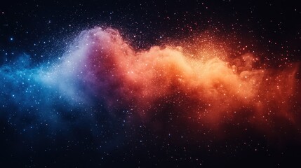 Cosmic nebulae swirl in vibrant hues