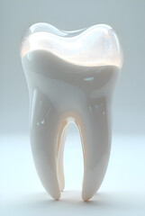 A Perfect, Gleaming Dental Model Symbolizing Health,