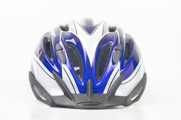 Cycling helmet in vibrant blue design showcasing modern safety features