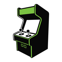 Retro arcade game machine, a vintage symbol of entertainment, gaming, and nostalgia for classic video games