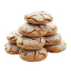 Homemade Almond Flour Cookies Isolated transparent on white background