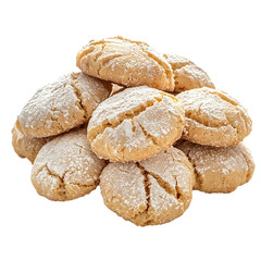 Homemade Almond Flour Cookies Isolated transparent on white background