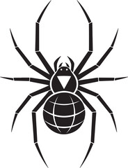 Obraz premium Black Widow Spider with Globe Pattern on Abdomen.