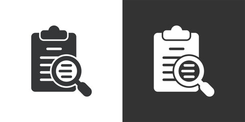 Check Documents icon. Solid glyph series icon