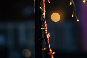 the lamps and bokeh at evening