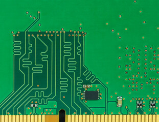 Ram board showing the intricate circuitry on the rear side