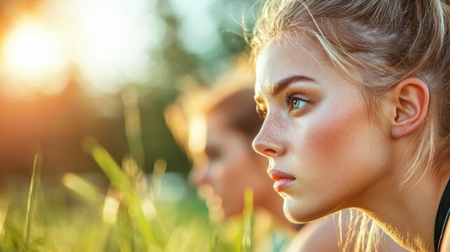 Fitness Group of friends working out at a fitness boot camp, supporting each other goals.