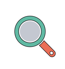 Magnifying glass icon visualizing concepts of search, finding, investigation, and zooming on a white background