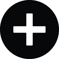 Obraz premium Circular Plus Sign Icon