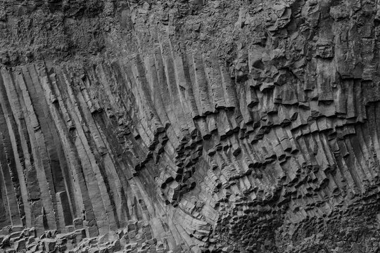 basalt rock formation of canyon Studlagil  in Iceland
