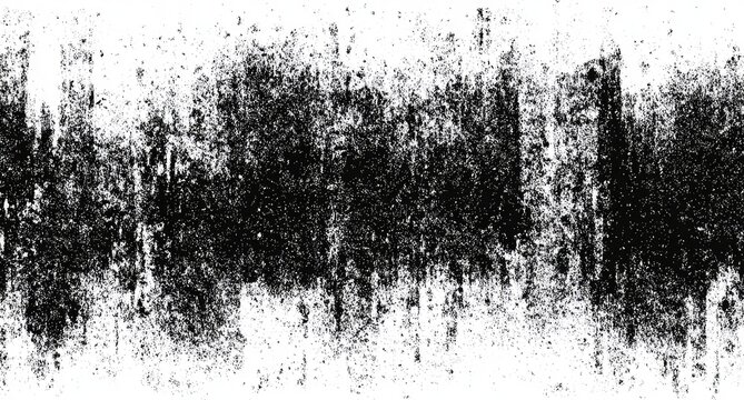 Abstract black textured grungy stripe on a white background, grunge art