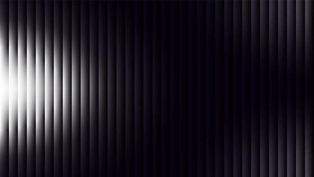 Silver gradient with glass effect on black background. Elegant glossy minimalist texture, fractal ribbed glass abstract background. Ideal for tech branding, poster, product presentation, ads