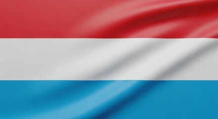Naklejka premium Luxembourg flag waving gracefully with patriotism and national identity.
