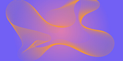 Line Graphic style banner background design concept. Halloween metaverse elements with line gradient.