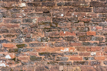 Unique vintage brick wall background, texture in natural colors.