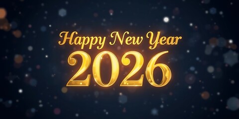 Golden Christmas Tree with Star and Bokeh Lights on Blue Background