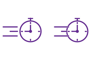 Fast time icon vector simple design