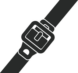 Black seatbelt buckle on white background seatbelt, buckle, safety, security, body, interior, securement, background, secure, latch, exterior, vehicle, security, grille, buckle, belt, seatbelt, mechan