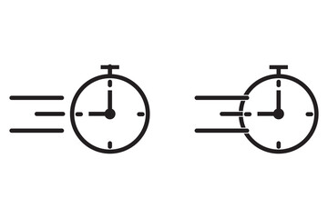 Fast time icon vector simple design