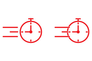 Fast time icon vector simple design