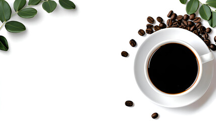 Obraz premium cup of coffee with beans