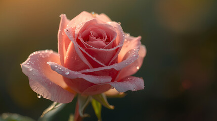 red rose with water drops