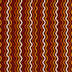 Whimsical vertical wave Stripes Fall Color Simple Seamless Pattern, autumn Coquette Fabric Textile