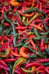 red and green chili peppers