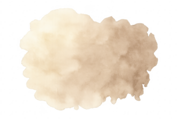 Beige watercolor splash creating an abstract stain texture