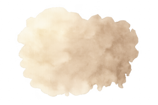 Beige watercolor splash creating an abstract stain texture - Powered by Adobe