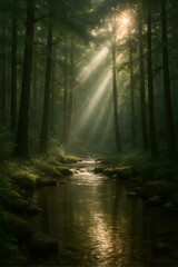 Fototapeta premium morning in the forest