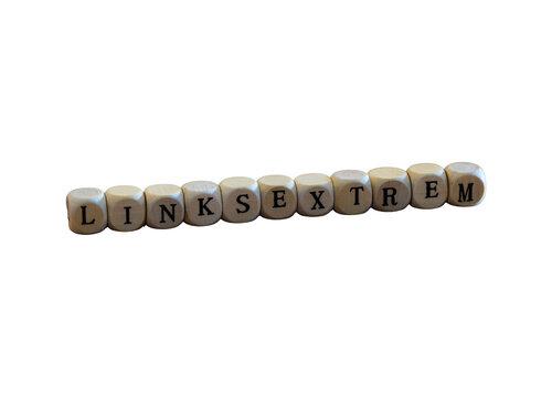 Holzbuchstaben Linksextrem