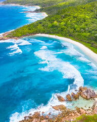 Anse Cocos - one of the most beautiful beach of Seychelles. La Digue Island, Seychelles
