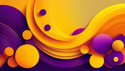 vibrant abstract background overlapping colorful circles create dynamic visual effect yellow dominates purple accents present modern design